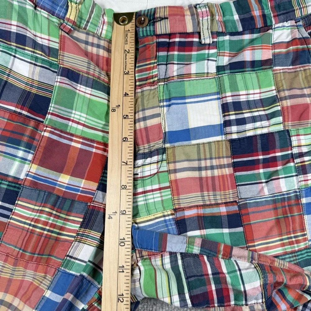 Polo‎ Ralph Lauren Shorts Men's 36 Patchwork Chino Madras Preppy Beach Coastal